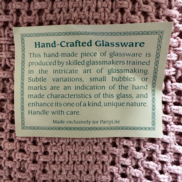 Vintage Party Lite Ruffled Crystal Candle Holder Party Light 2 Piece - Picture 6 of 8